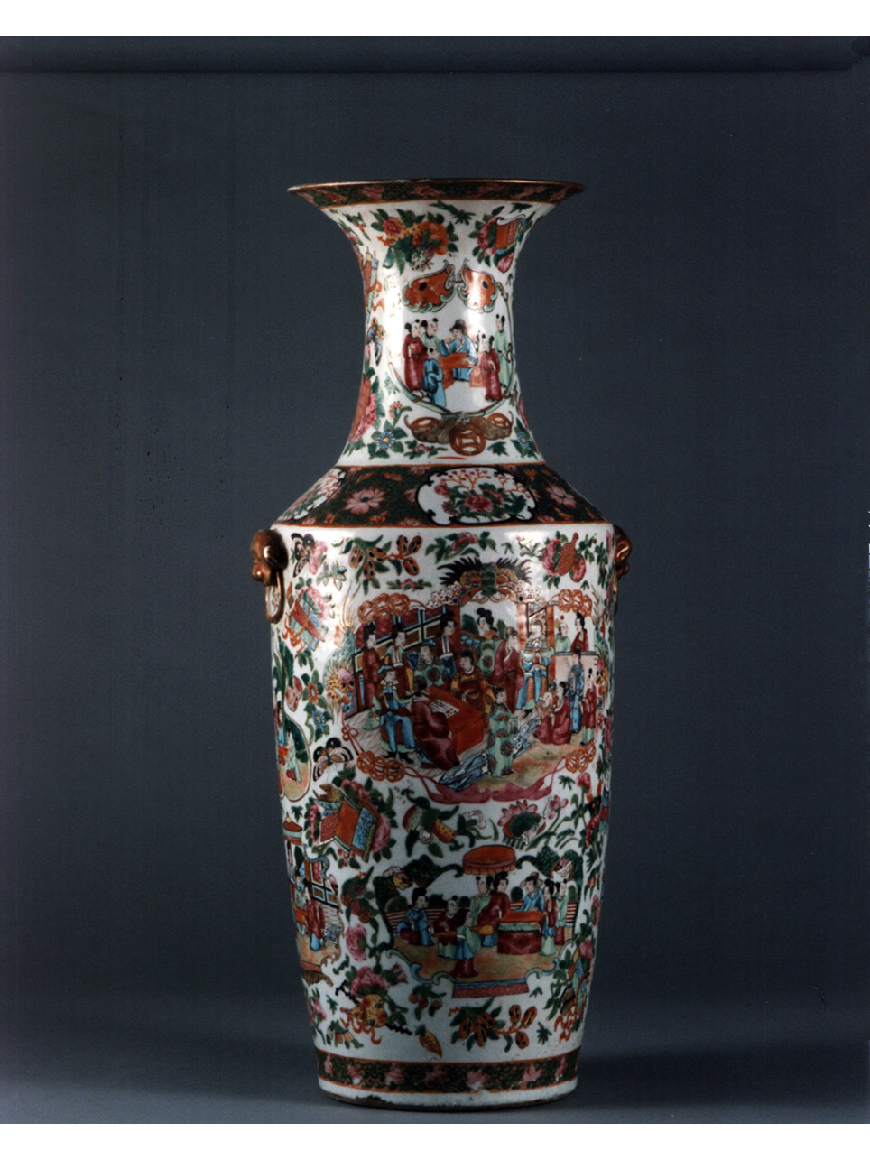 scena di corte (vaso) - manifattura cinese (secc. XVIII/ XIX)