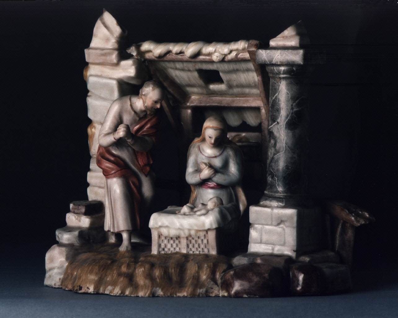 natività di Gesù (scultura miniaturistica) - manifattura svizzera (sec. XVIII)