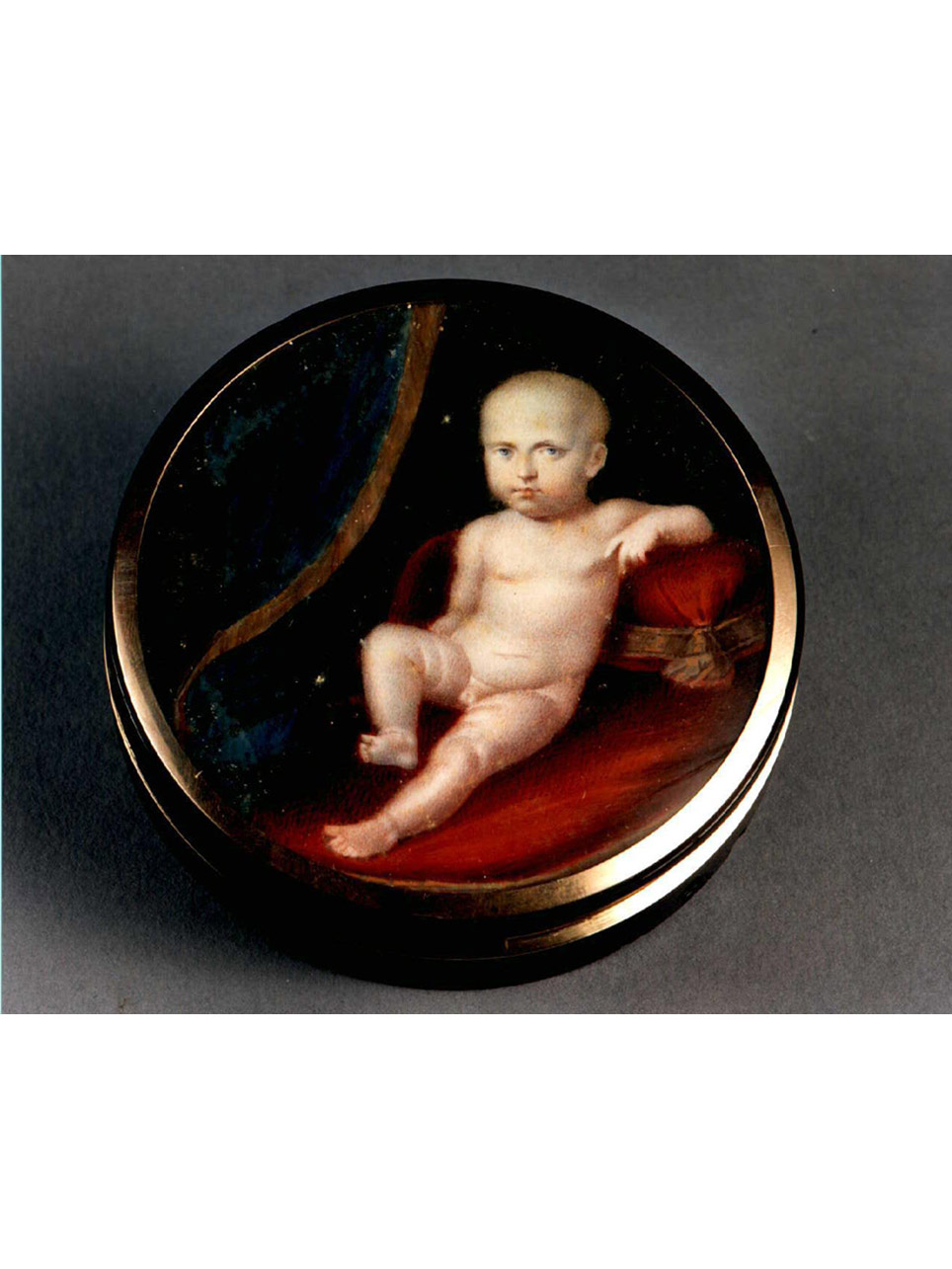 ritratto di bambino (scatola) - bottega napoletana (fine/inizio secc. XVIII/ XIX)