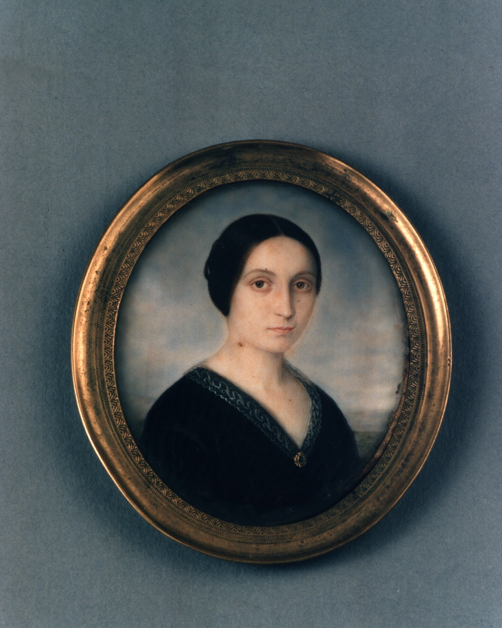 ritratto di donna (miniatura) - bottega italiana (sec. XIX)