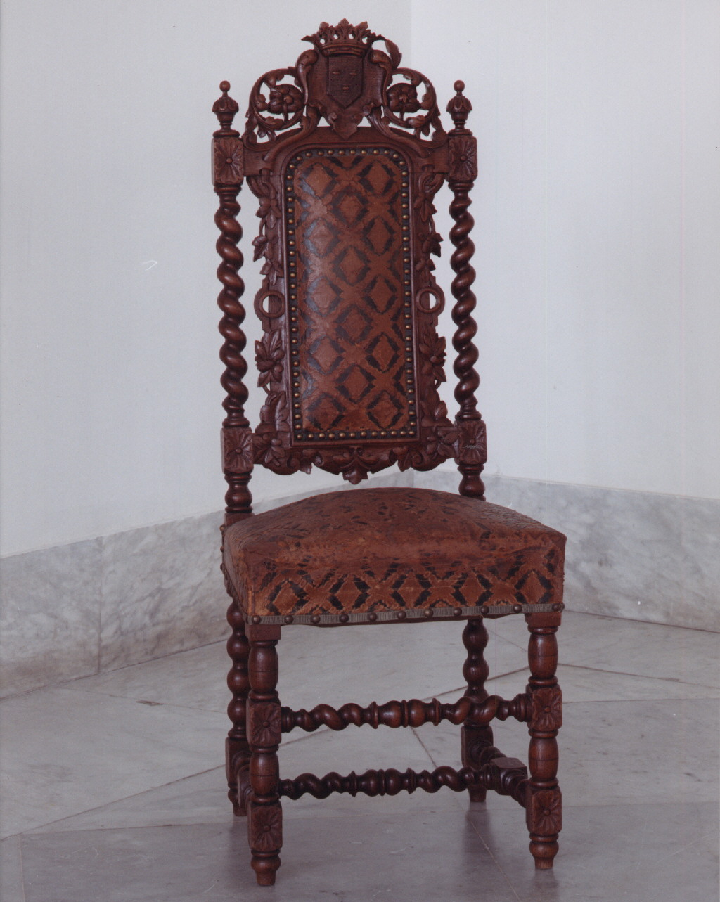 motivi decorativi floreali (sedia) - manifattura napoletana (sec. XIX)