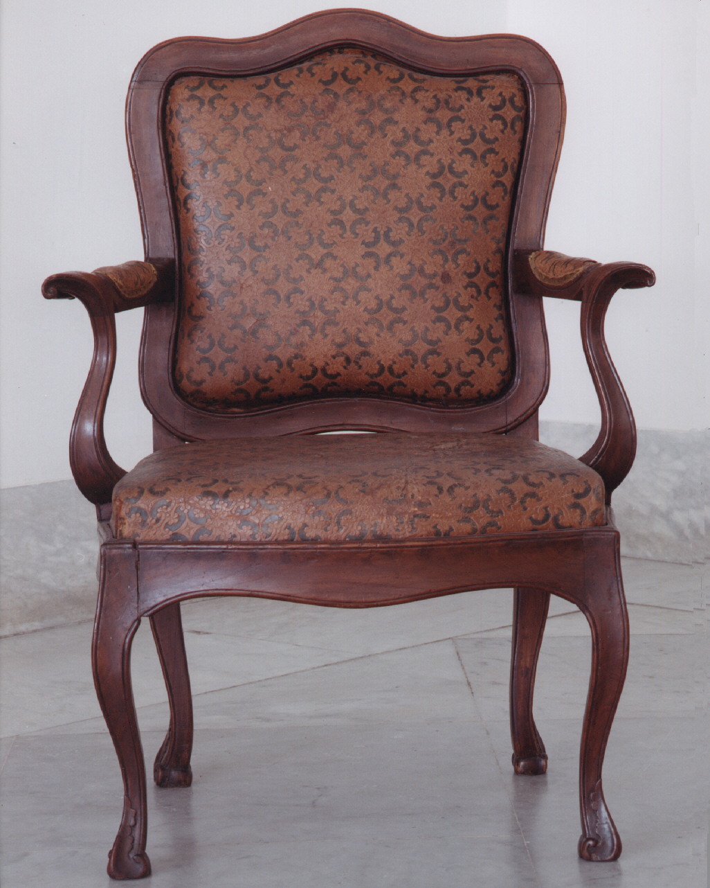 motivi decorativi vegetali (poltroncina) - manifattura napoletana (sec. XIX)