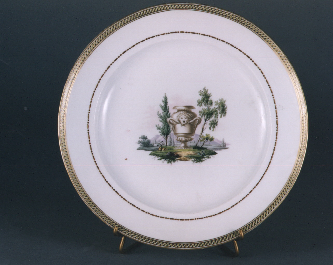 paesaggio (piatto) - manifattura di Meissen (secc. XVIII/ XIX)