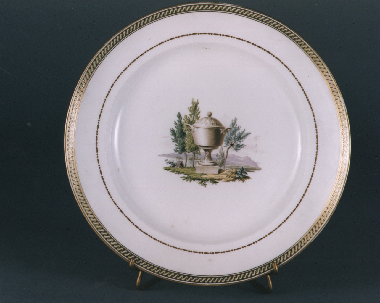 paesaggio (piatto) - manifattura di Meissen (secc. XVIII/ XIX)