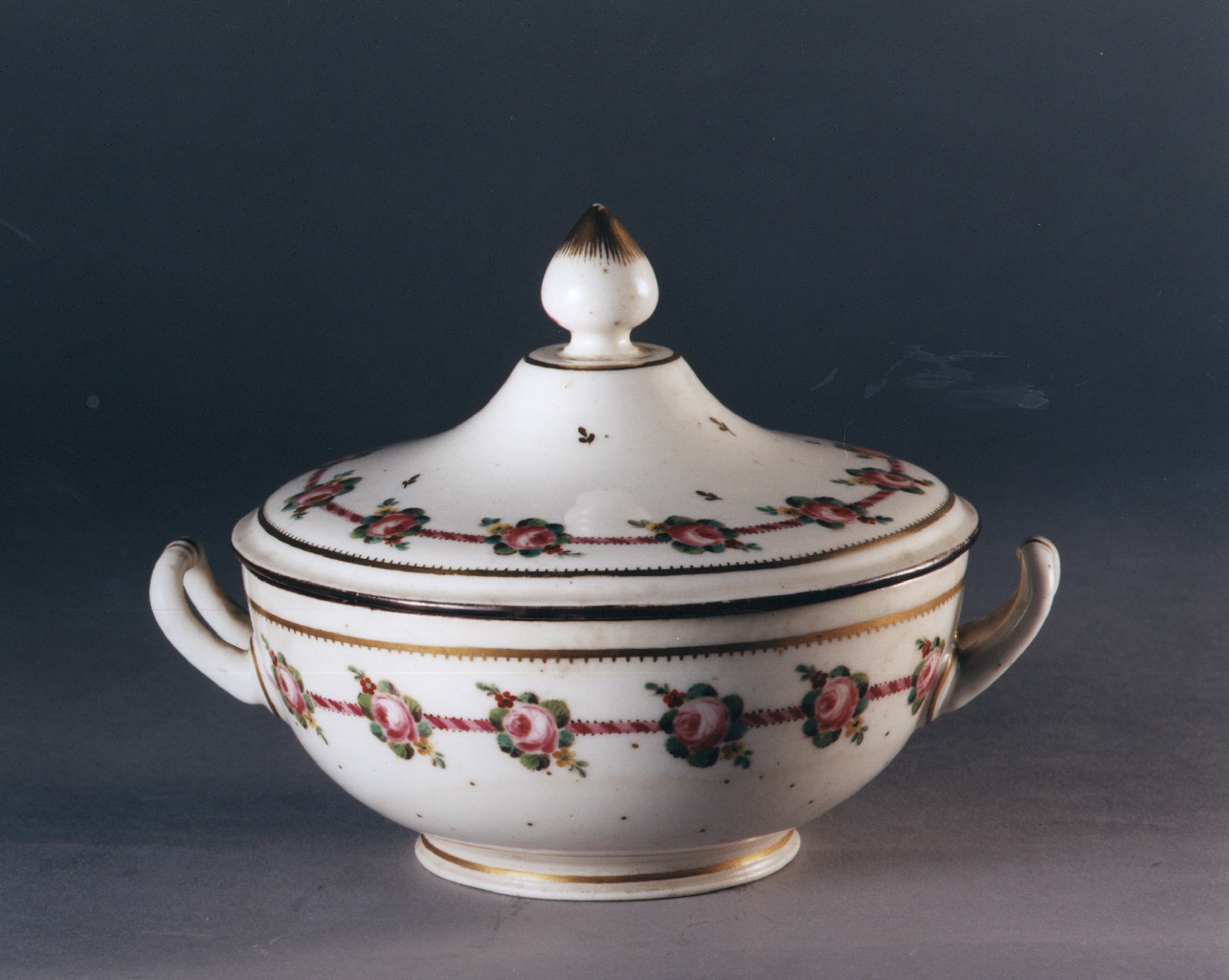 motivi decorativi floreali (coppa) - manifattura italiana (sec. XIX)