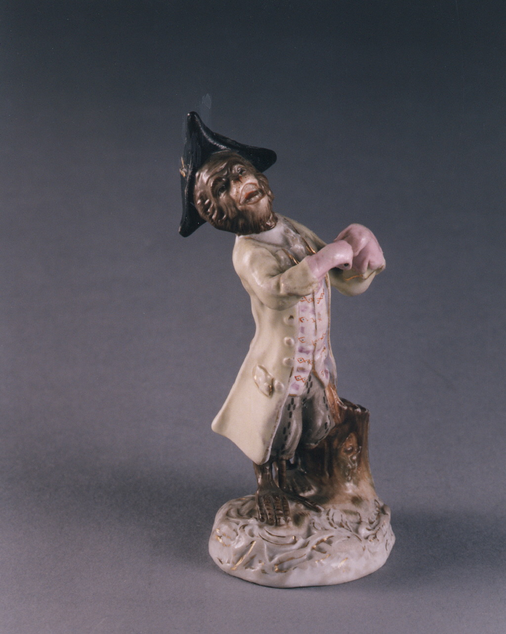 scimmia cantante (statuetta) - manifattura di Plaue (sec. XIX)