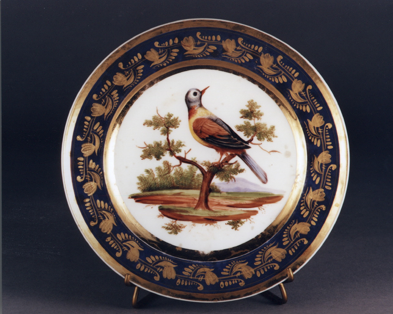 motivi decorativi floreali (piatto) - manifattura francese (sec. XIX)