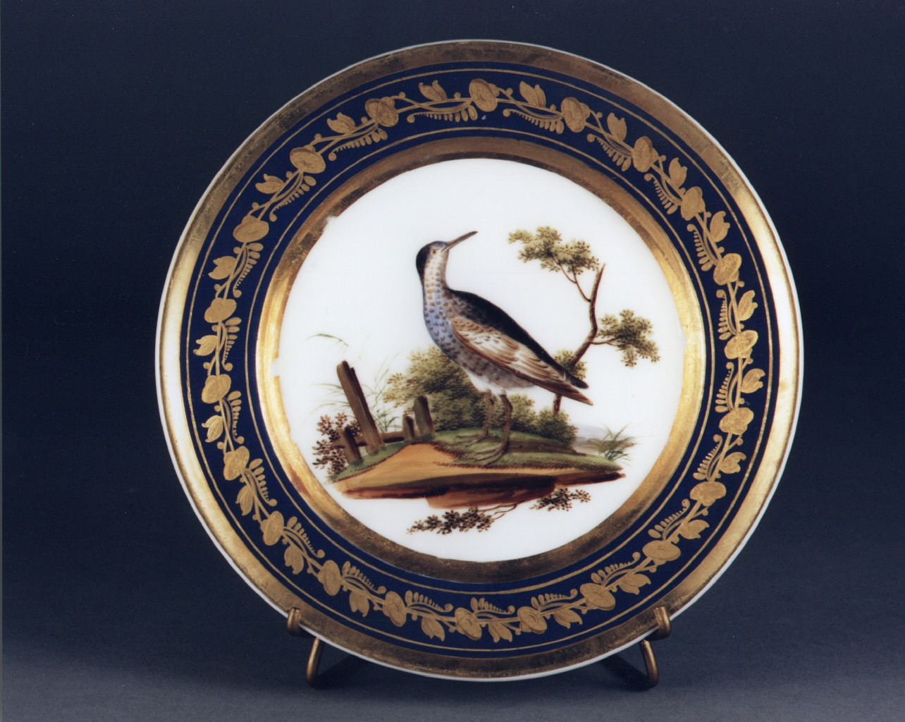 motivi decorativi floreali (piatto) - manifattura francese (sec. XIX)