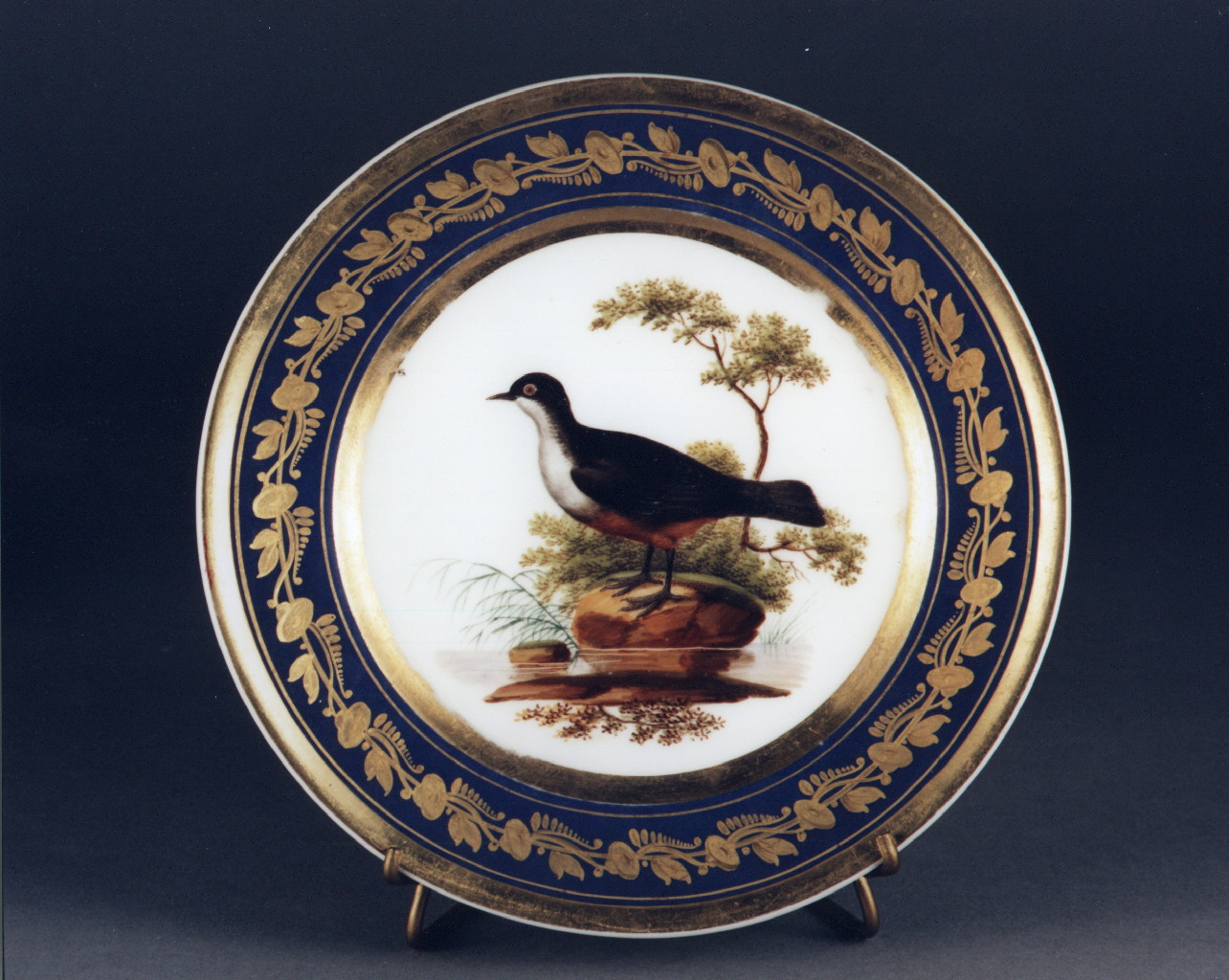 motivi decorativi floreali (piatto) - manifattura francese (sec. XIX)