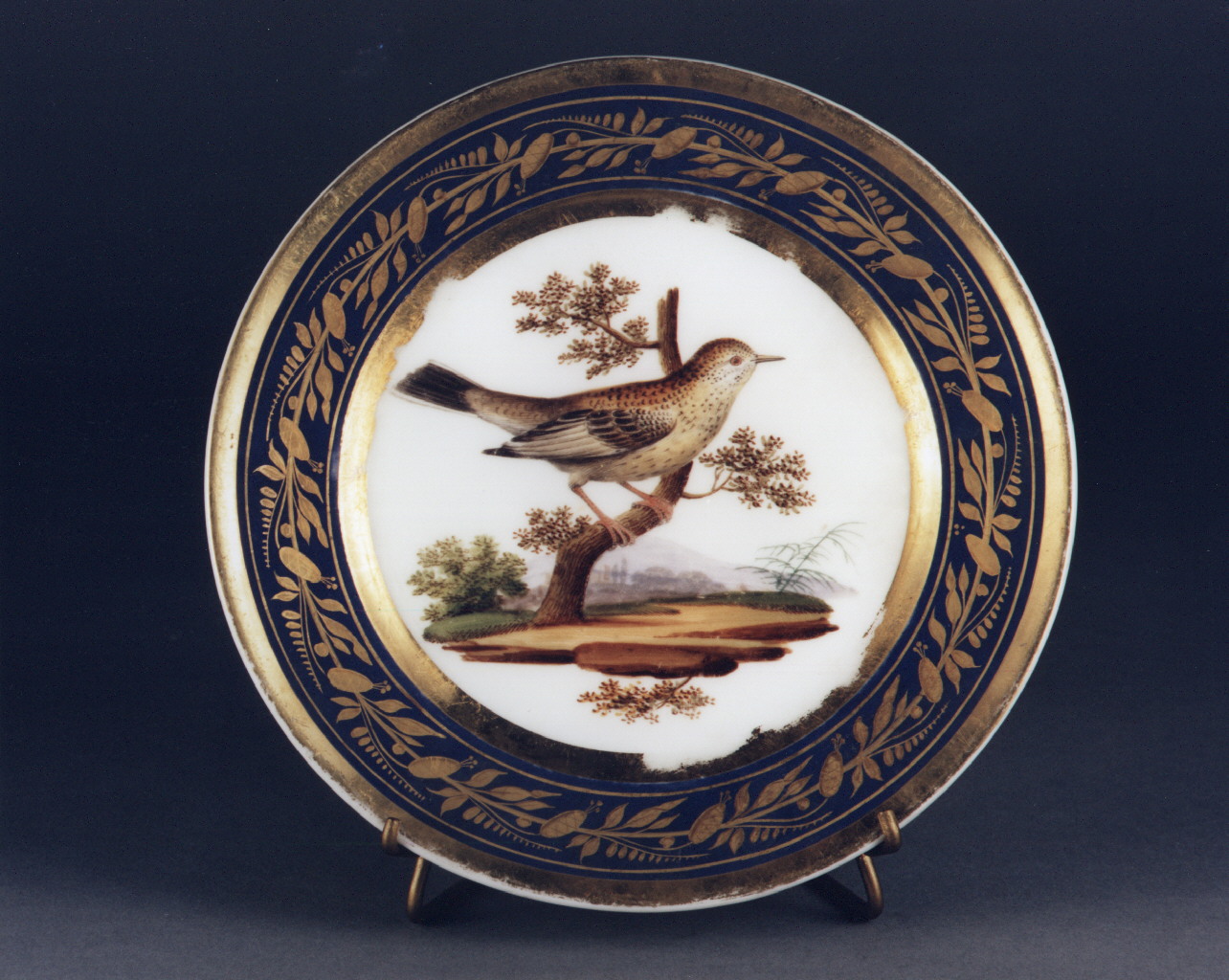 motivi decorativi floreali (piatto) - manifattura francese (sec. XIX)