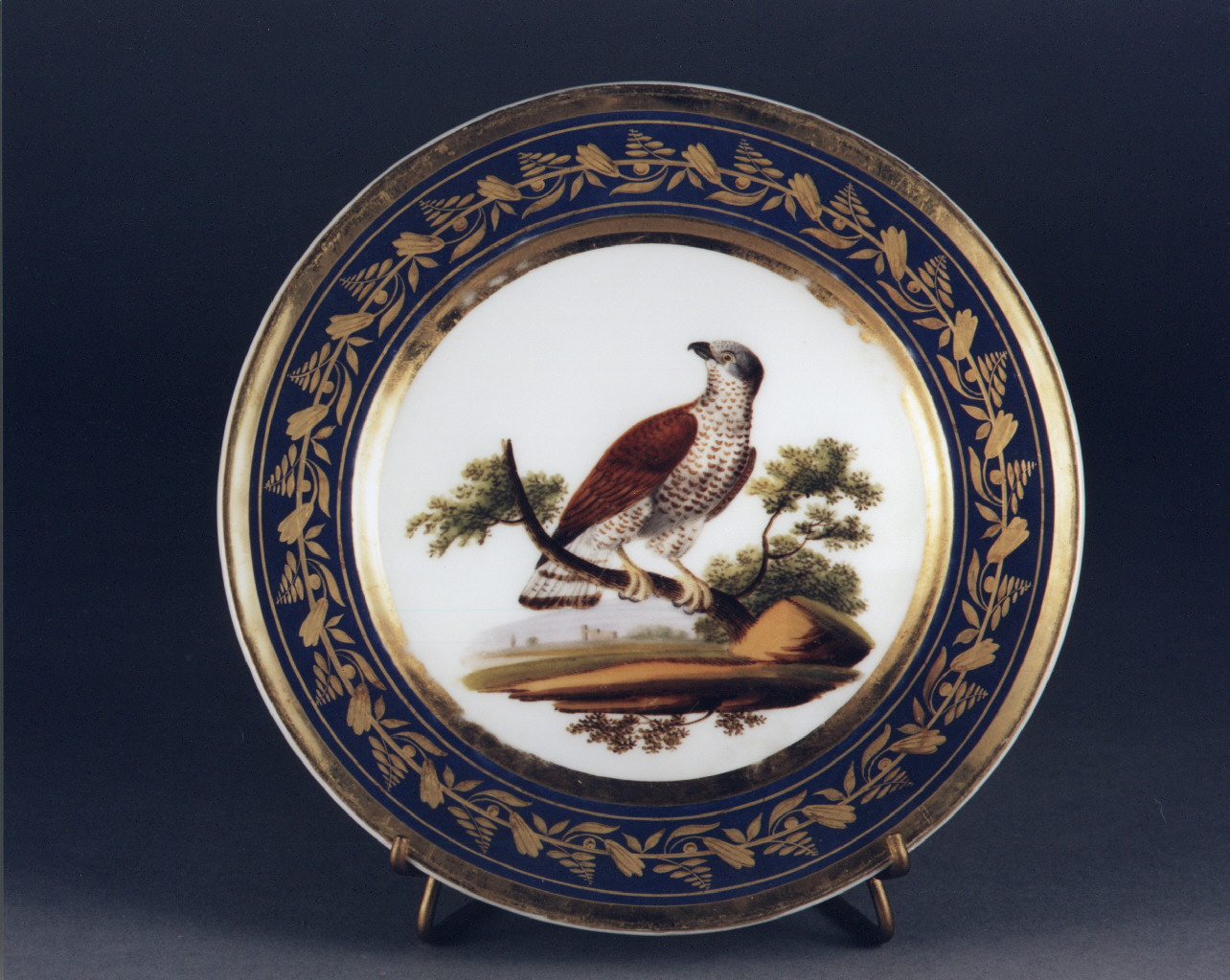 motivi decorativi floreali (piatto) - manifattura francese (sec. XIX)