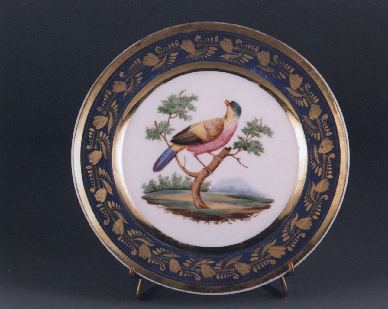 motivi decorativi floreali (piatto) - manifattura francese (sec. XIX)