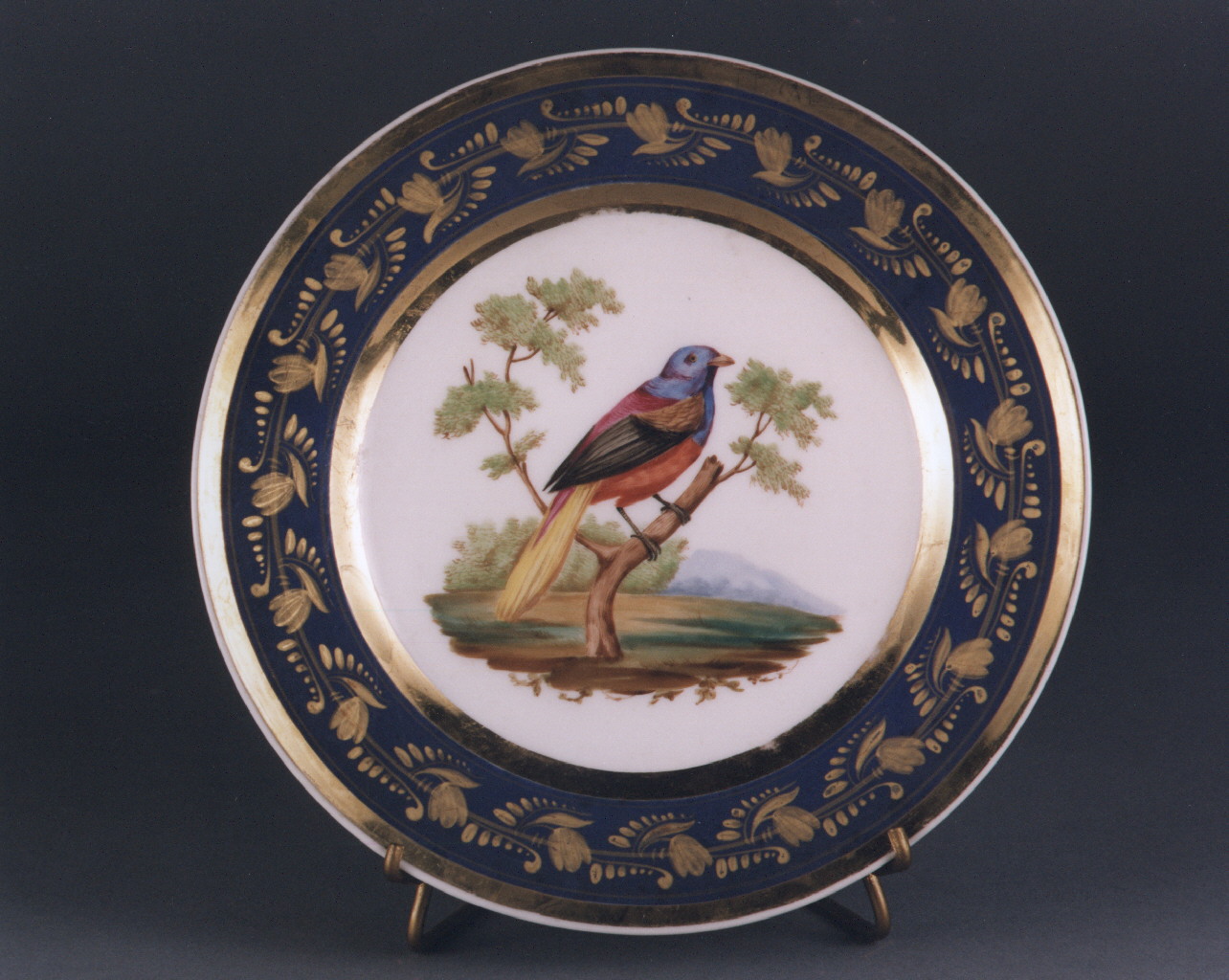 motivi decorativi floreali (piatto) - manifattura francese (sec. XIX)