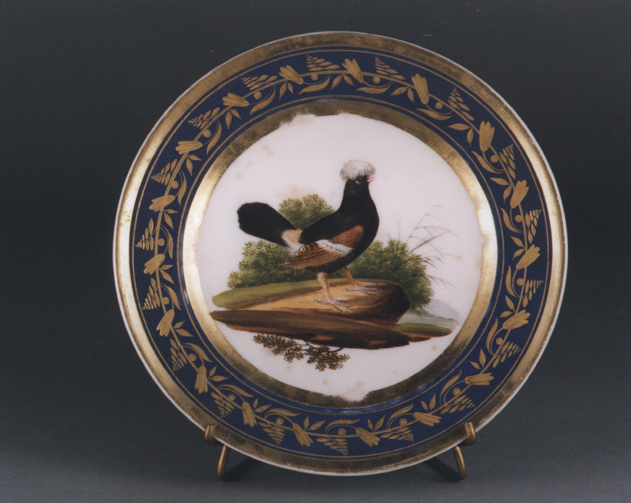 motivi decorativi floreali (piatto) - manifattura francese (sec. XIX)