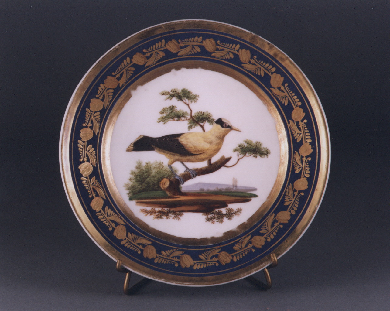 motivi decorativi floreali (piatto) - manifattura francese (sec. XIX)