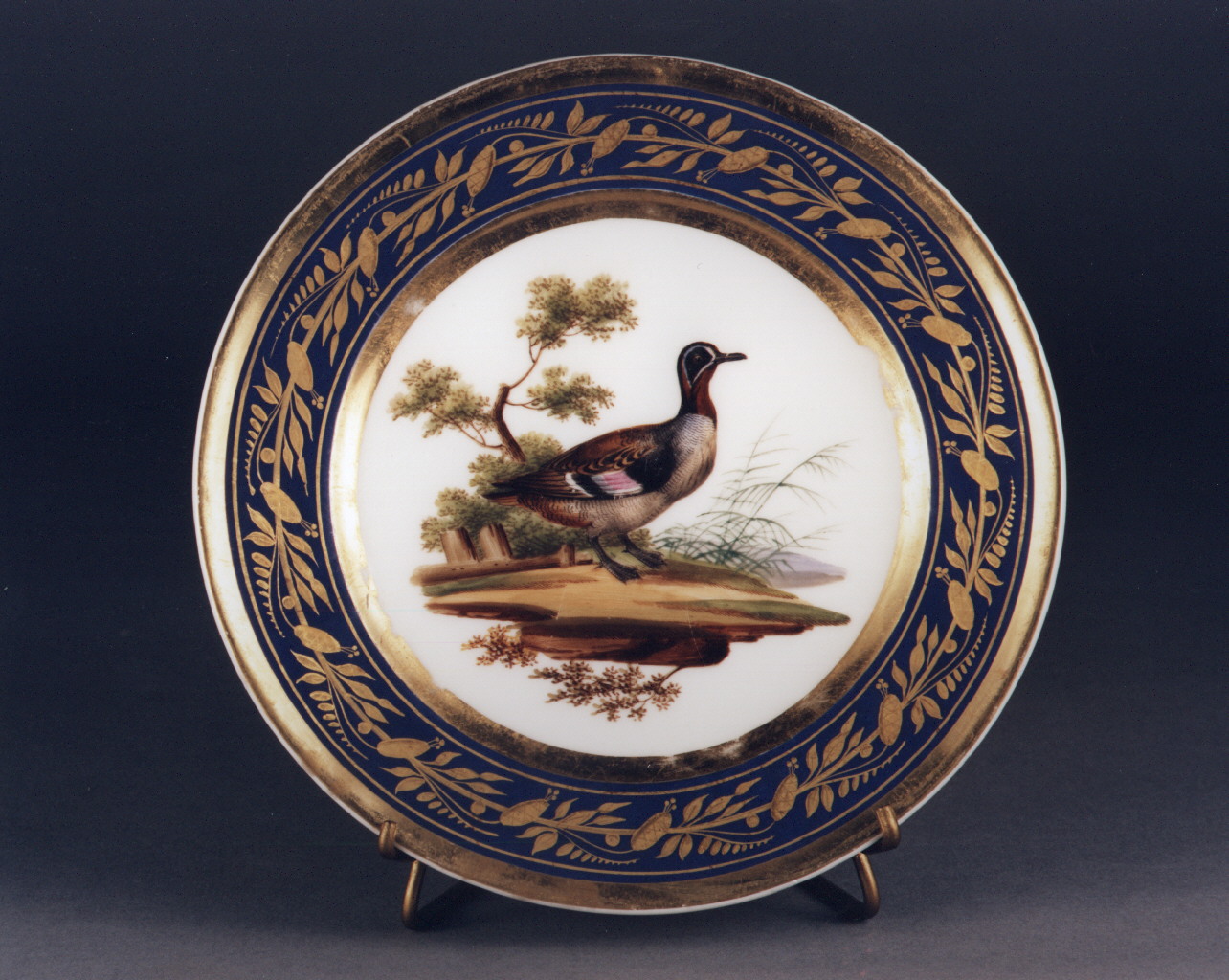 motivi decorativi floreali (piatto) - manifattura francese (sec. XIX)