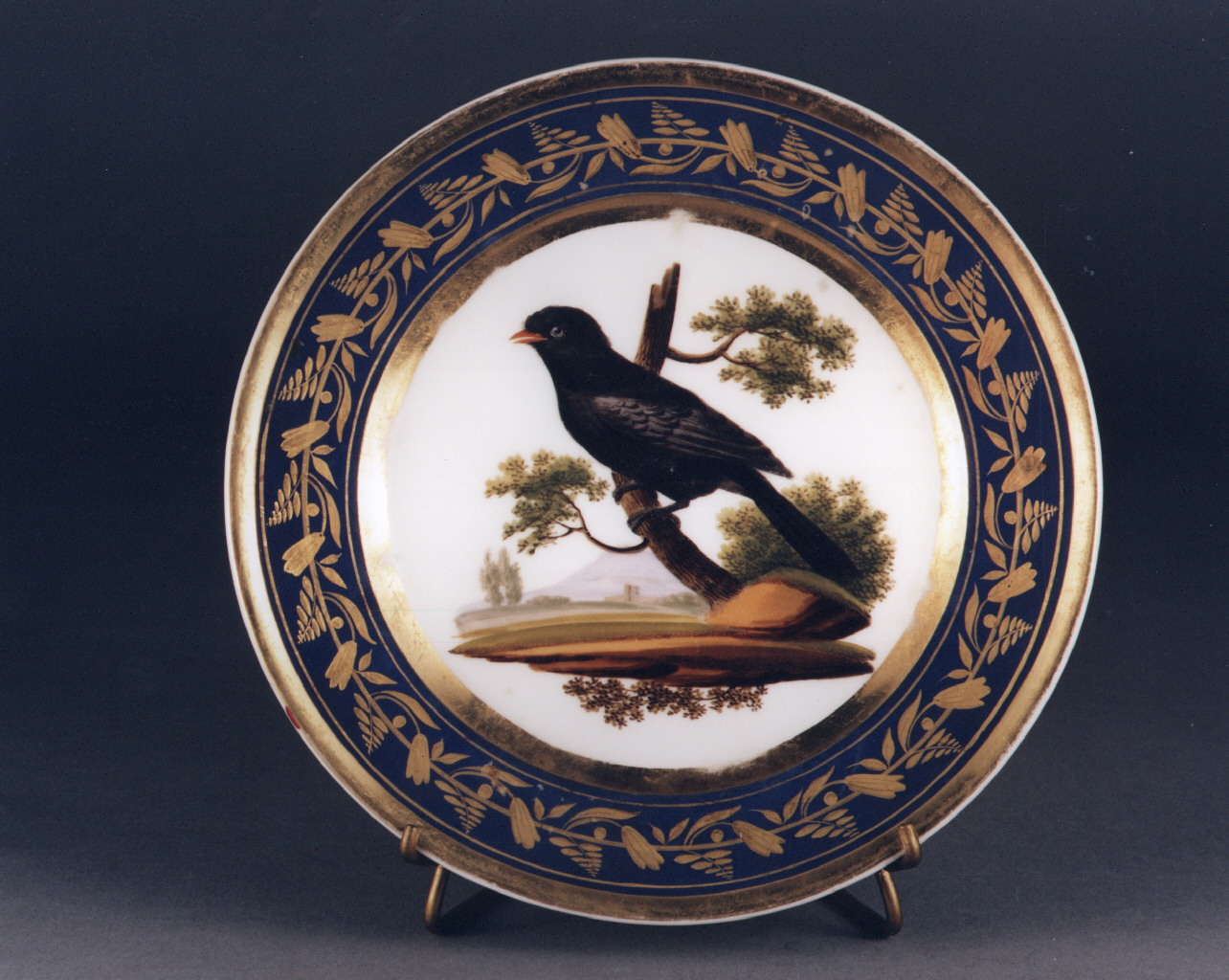 motivi decorativi floreali (piatto) - manifattura francese (sec. XIX)