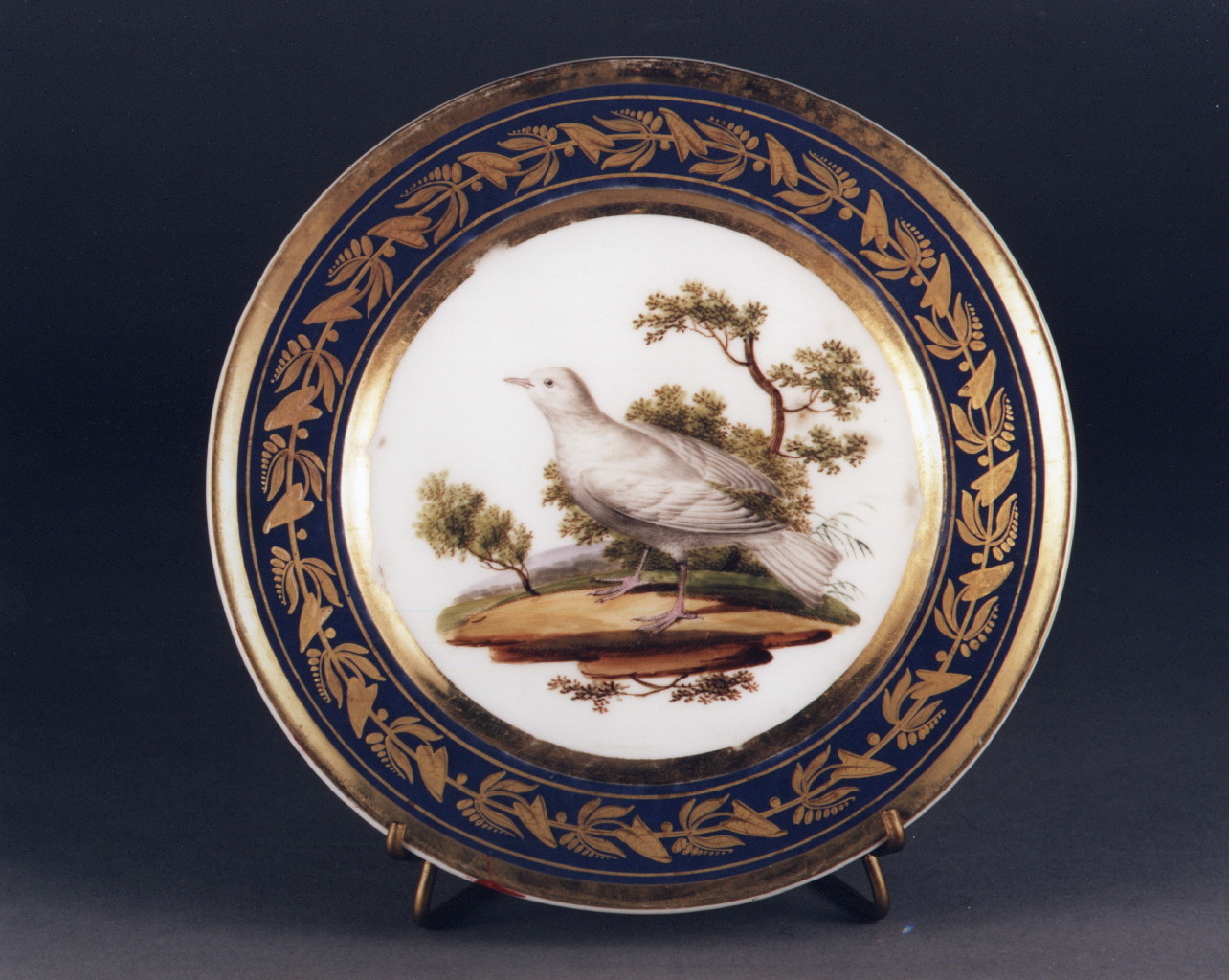 motivi decorativi floreali (piatto) - manifattura francese (sec. XIX)