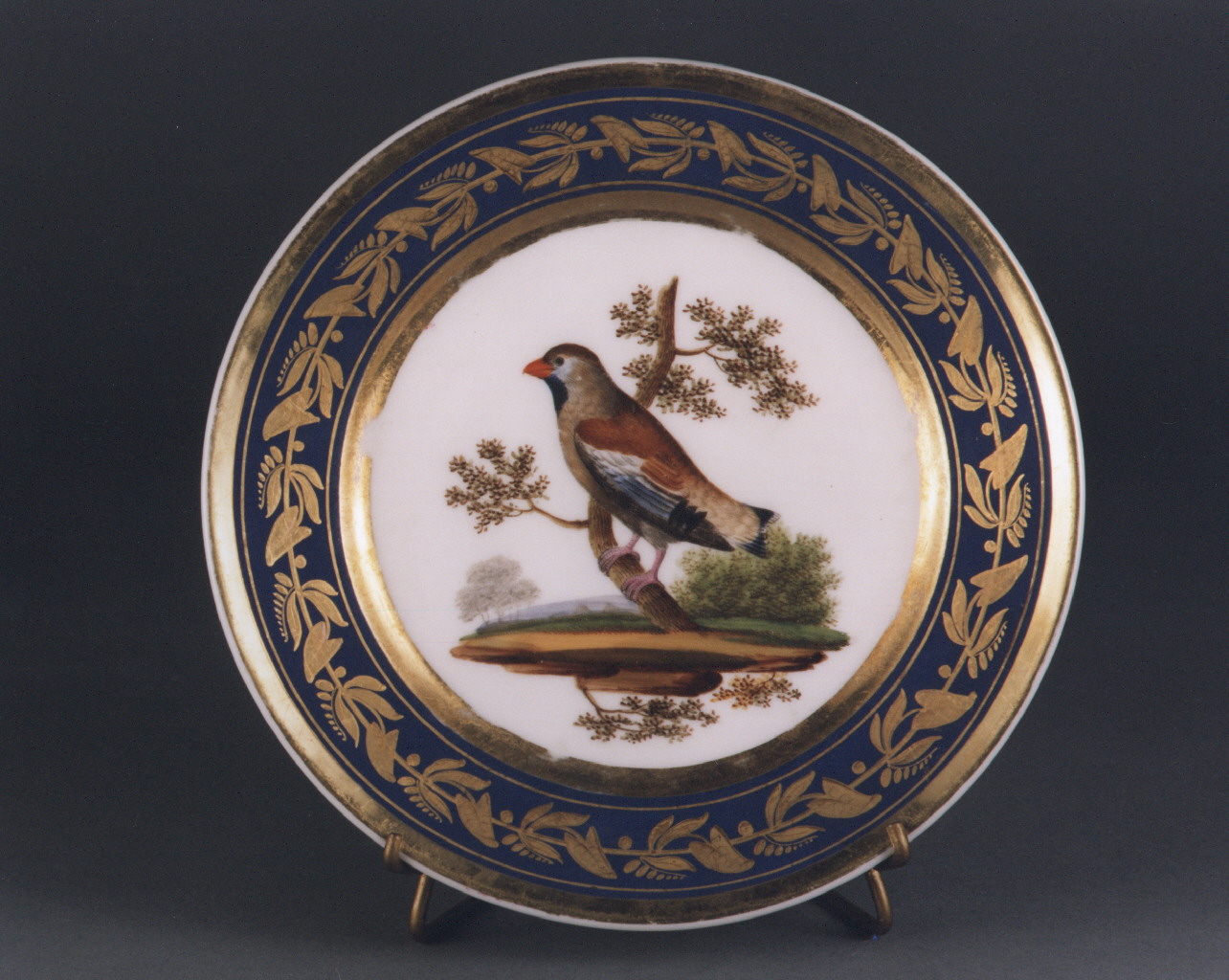 motivi decorativi floreali (piatto) - manifattura francese (sec. XIX)