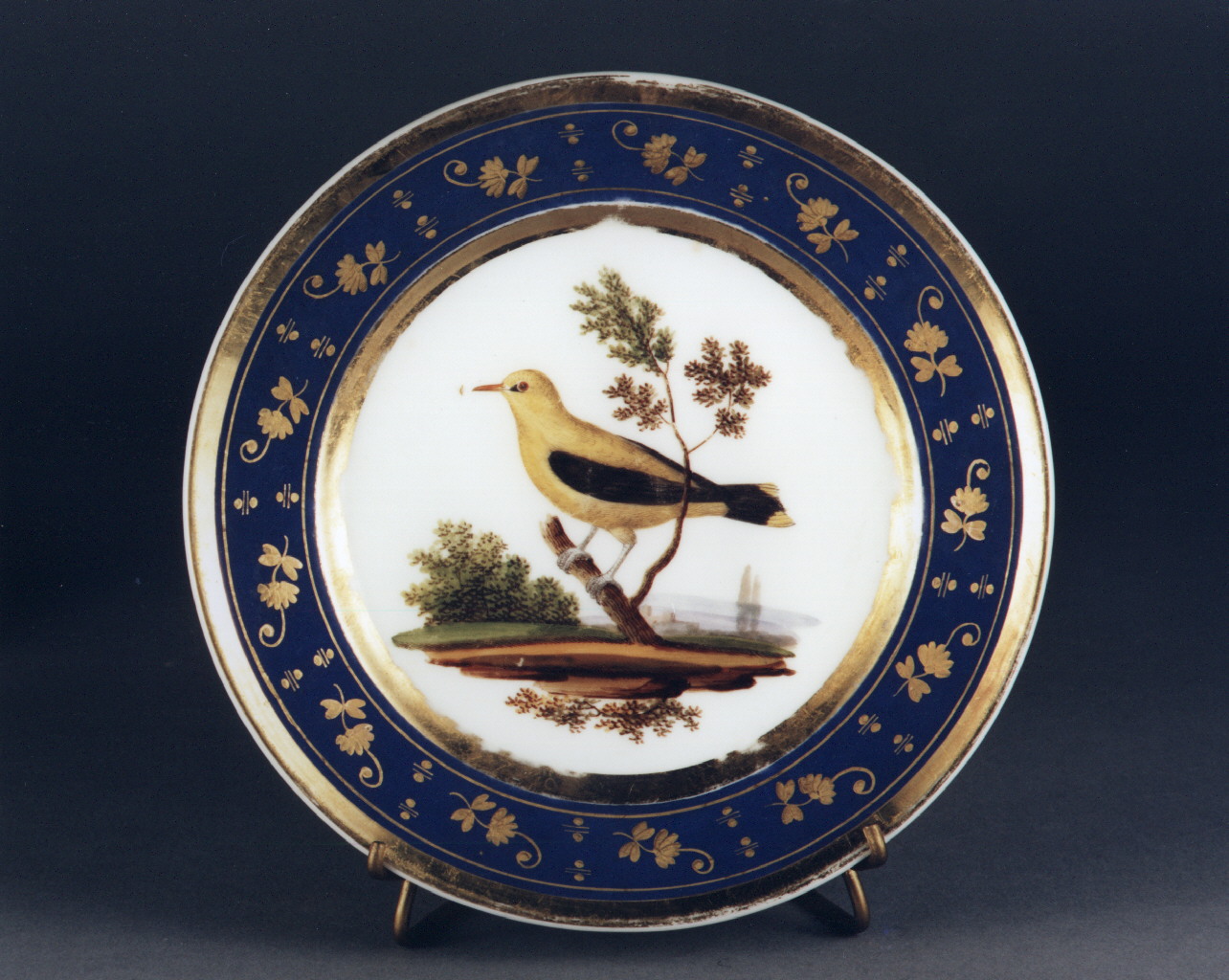 motivi decorativi floreali (piatto) - manifattura francese (sec. XIX)