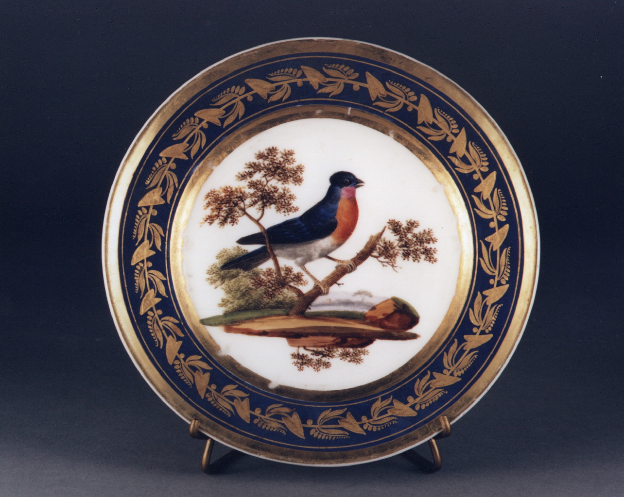 motivi decorativi floreali (piatto) - manifattura francese (sec. XIX)