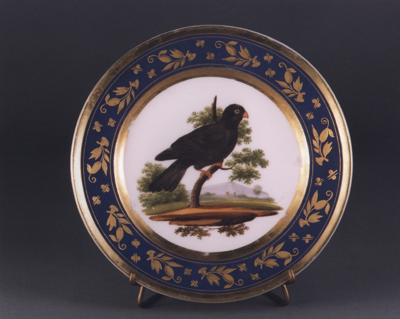 motivi decorativi floreali (piatto) - manifattura francese (sec. XIX)