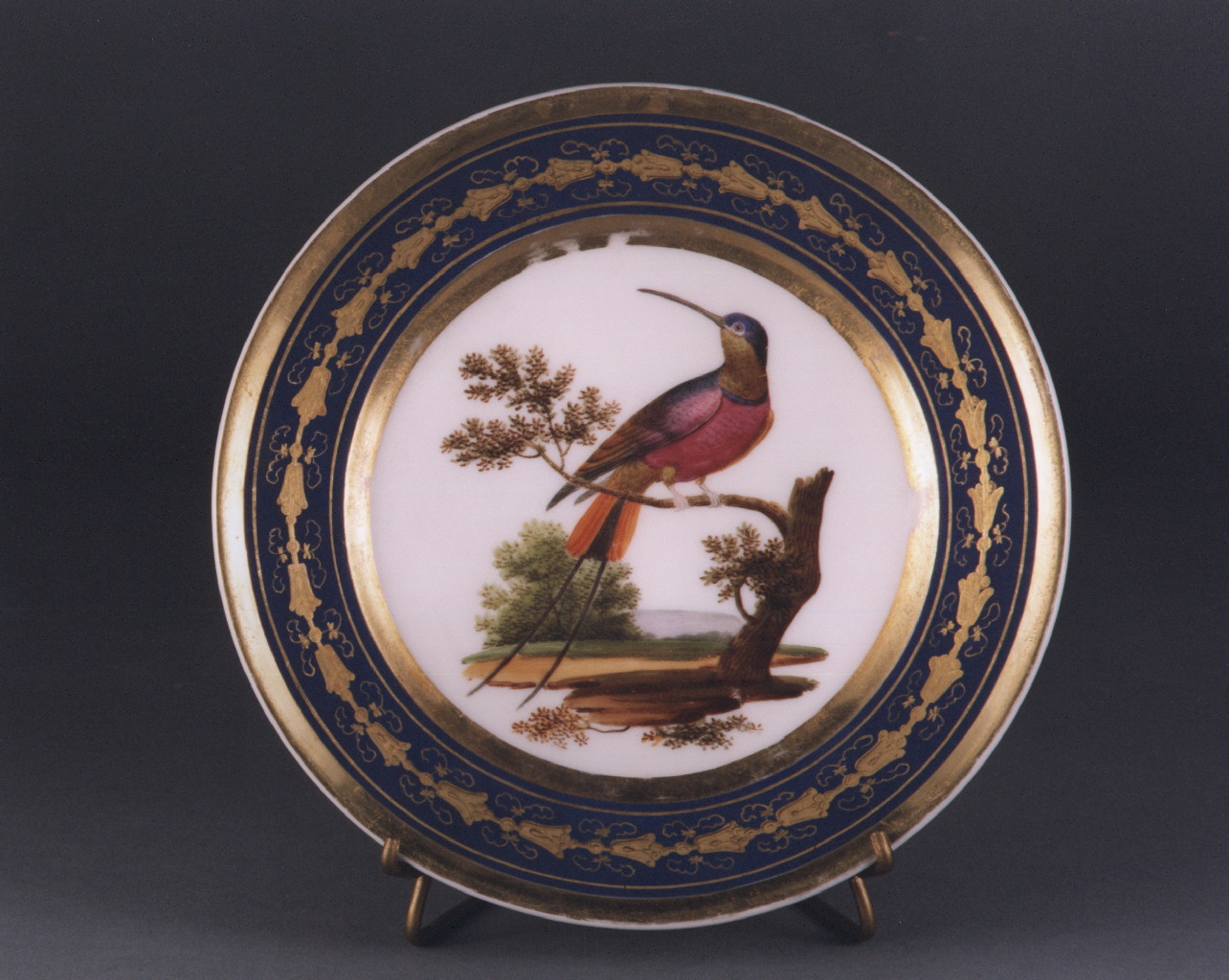 motivi decorativi floreali (piatto) - manifattura francese (sec. XIX)