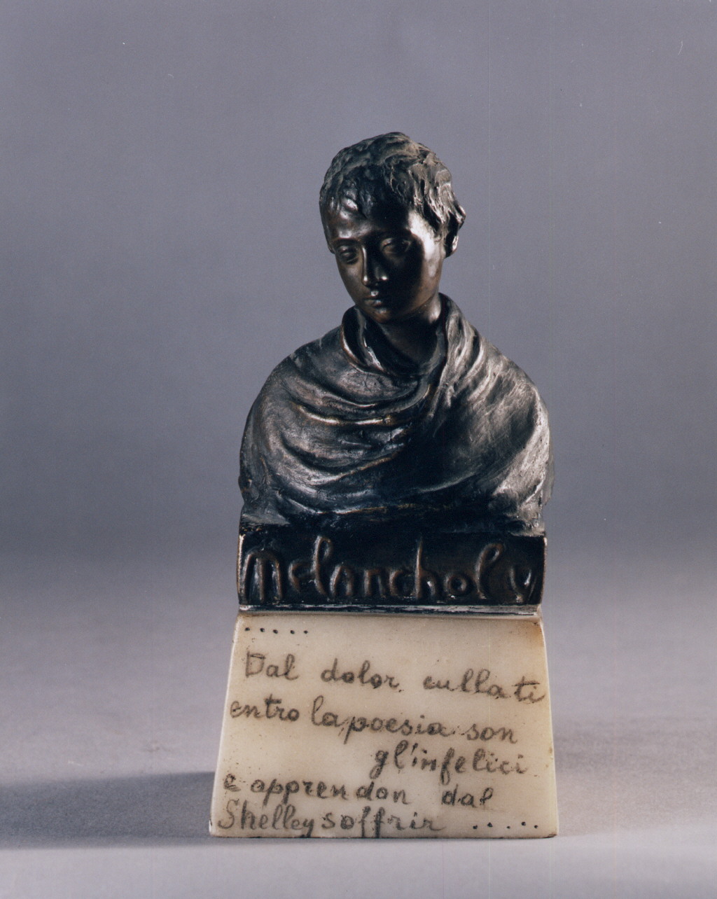 busto di bambino (scultura miniaturistica) di Rossi Eugenio (fine/inizio secc. XIX/ XX)