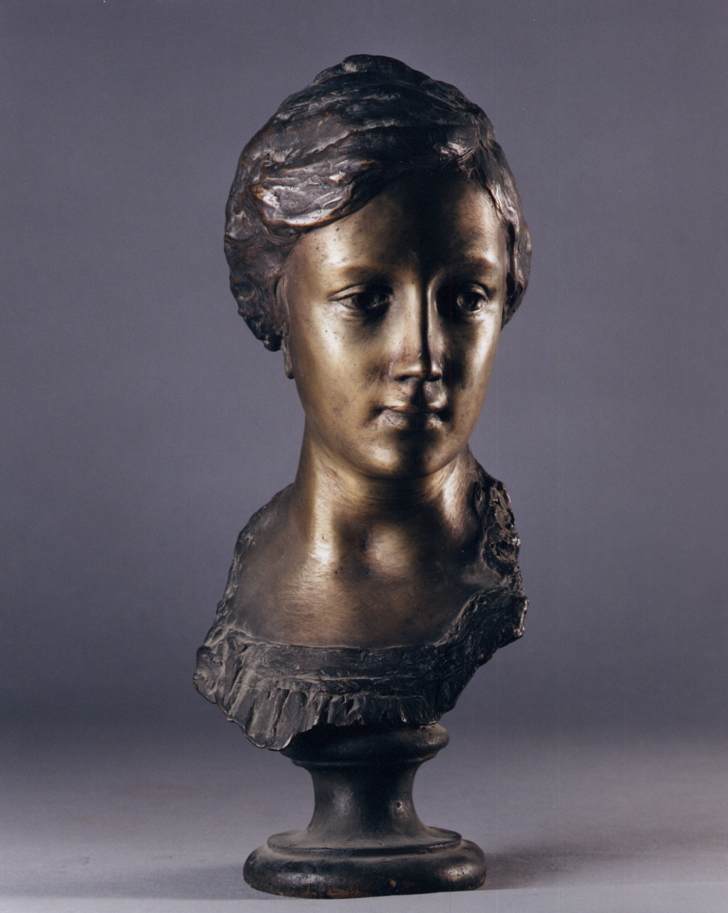busto femminile (scultura miniaturistica) di Milanese Rocco (fine/inizio secc. XIX/ XX)