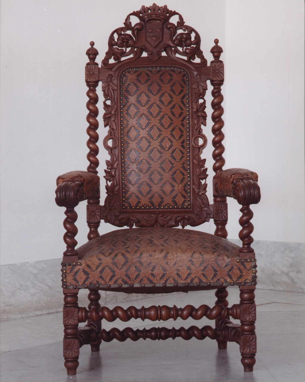 motivi decorativi floreali (poltrona) - bottega napoletana (sec. XIX)