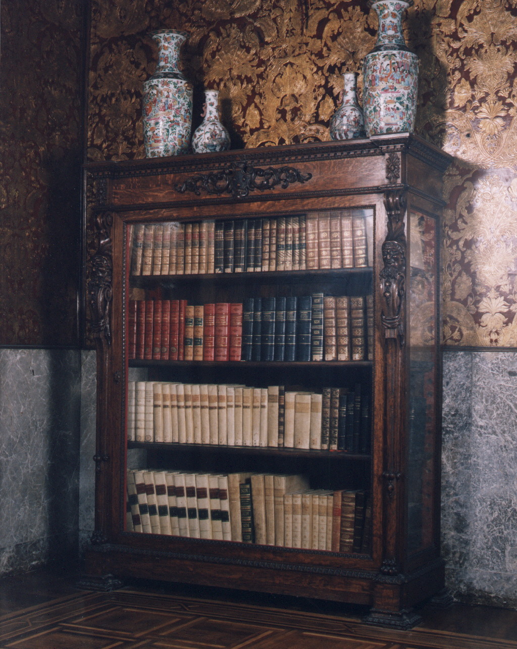 motivi decorativi vegetali (libreria, serie) - bottega napoletana (sec. XIX)