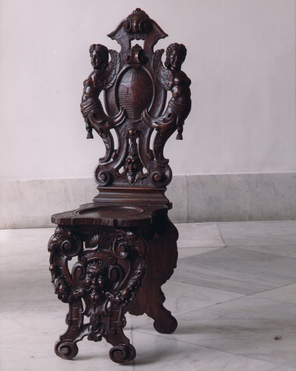 motivi decorativi vegetali (sedia) - bottega napoletana (sec. XIX)