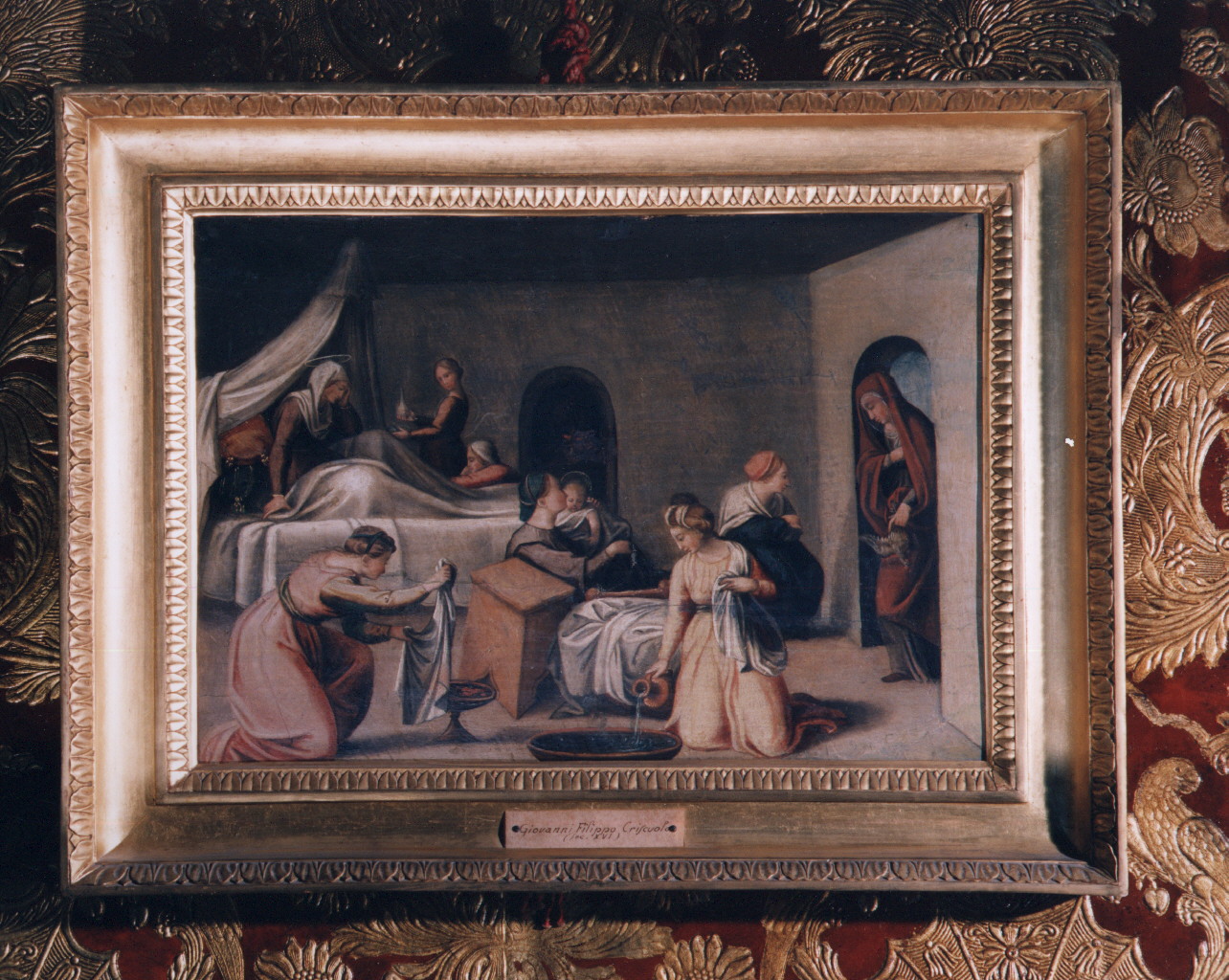 nascita di Maria Vergine (dipinto) di Criscuolo Giovan Filippo (sec. XVI)