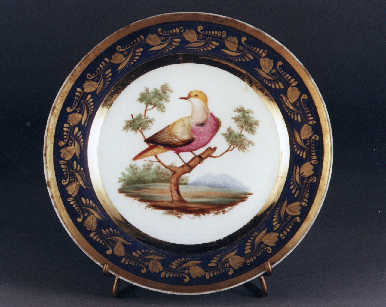 motivi decorativi floreali (piatto) - manifattura francese (sec. XIX)