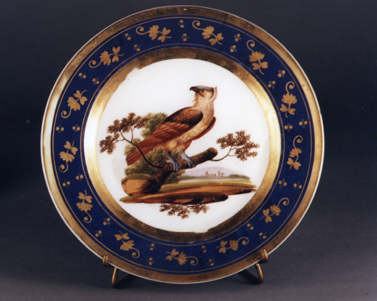 motivi decorativi floreali (piatto) - manifattura francese (sec. XIX)