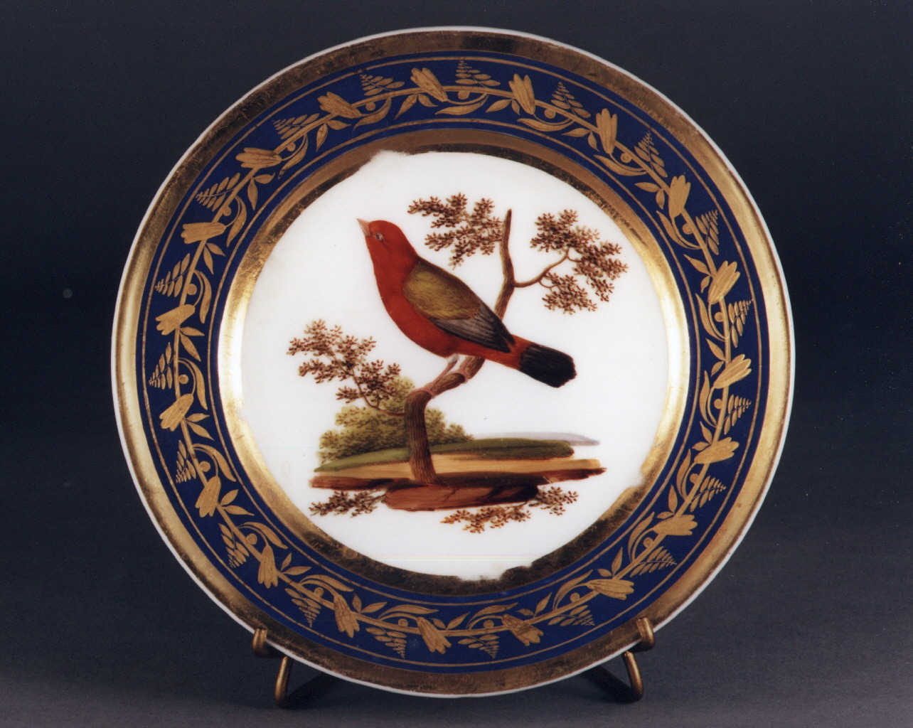 motivi decorativi floreali (piatto) - manifattura francese (sec. XIX)