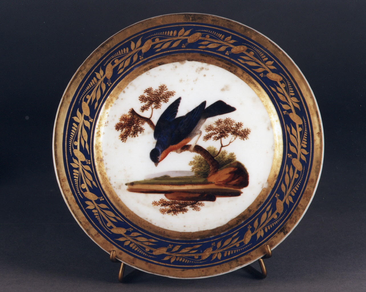 motivi decorativi floreali (piatto) - manifattura francese (sec. XIX)