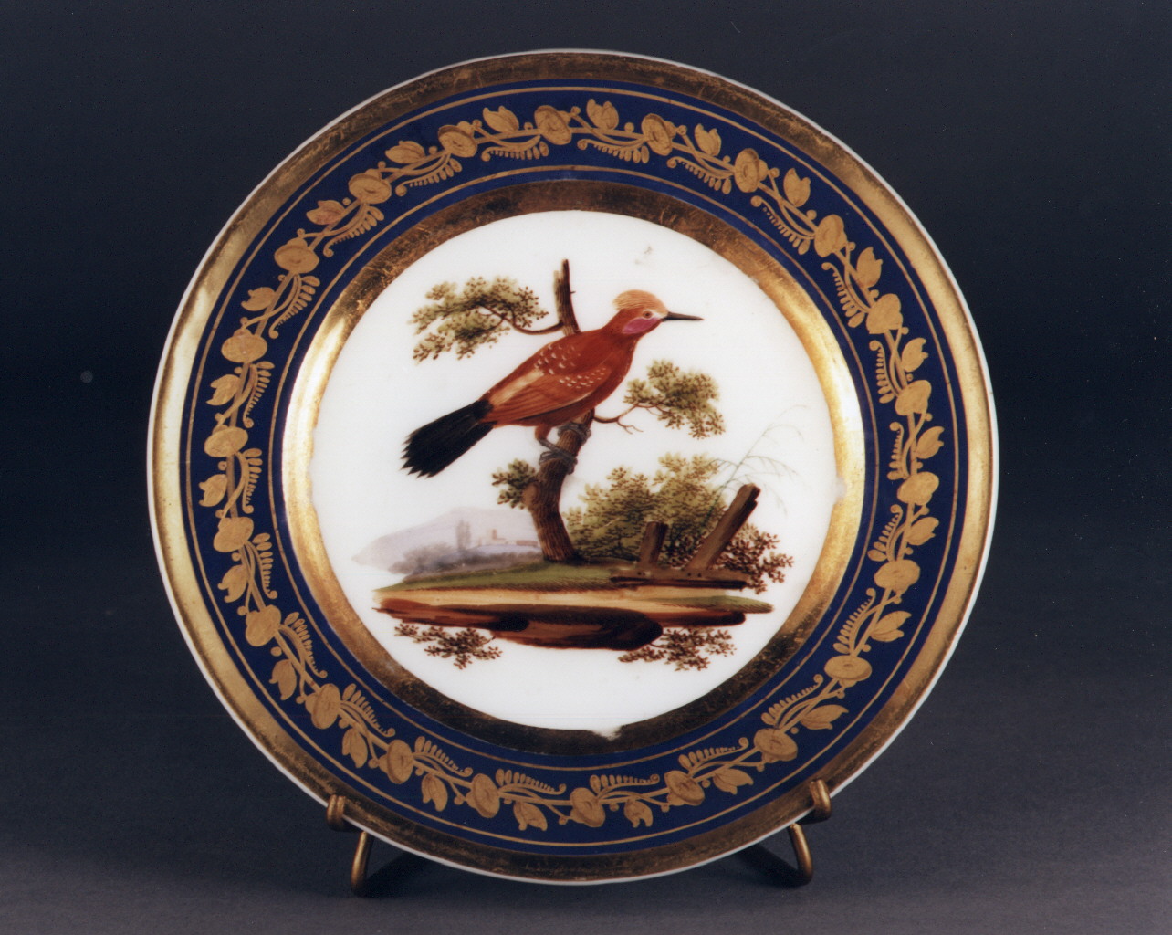 motivi decorativi floreali (piatto) - manifattura francese (sec. XIX)