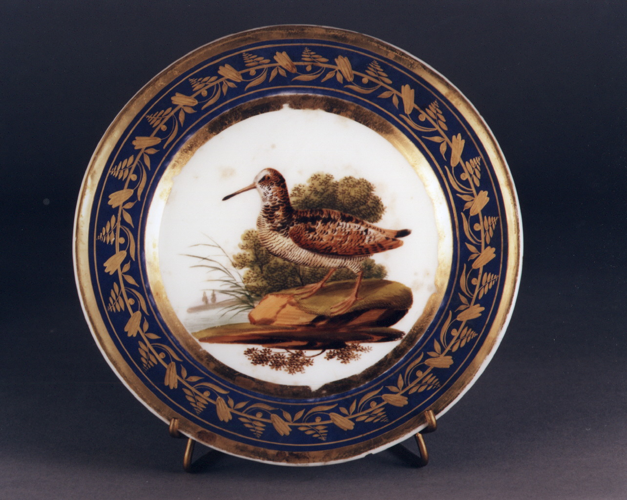 motivi decorativi floreali (piatto) - manifattura francese (sec. XIX)