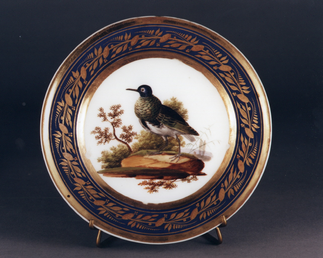 motivi decorativi floreali (piatto) - manifattura francese (sec. XIX)