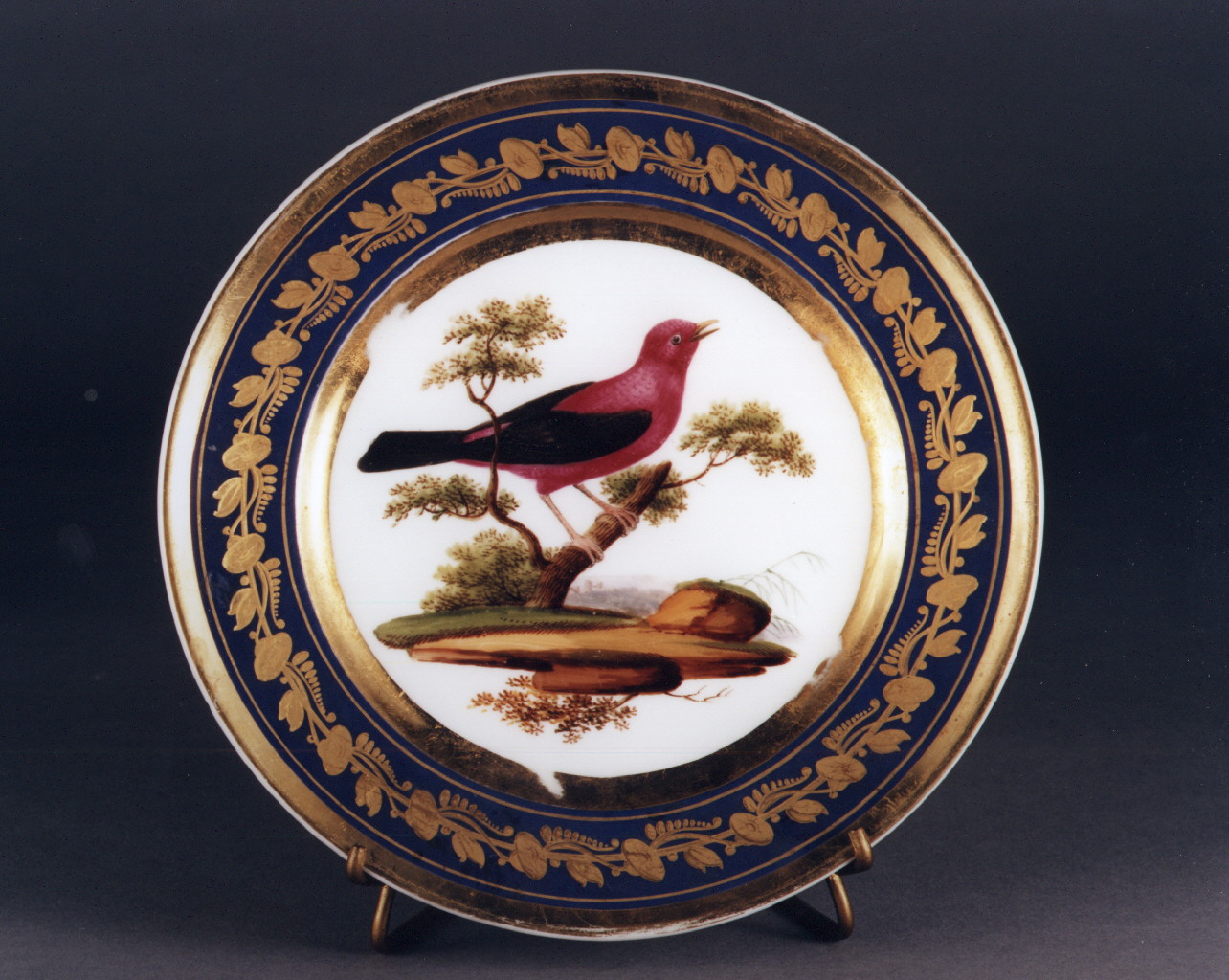 motivi decorativi floreali (piatto) - manifattura francese (sec. XIX)