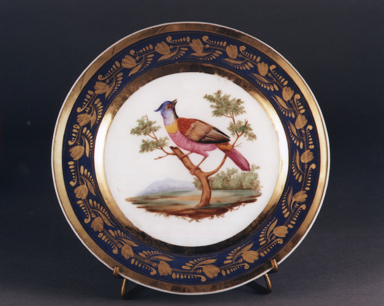 motivi decorativi floreali (piatto) - manifattura francese (sec. XIX)