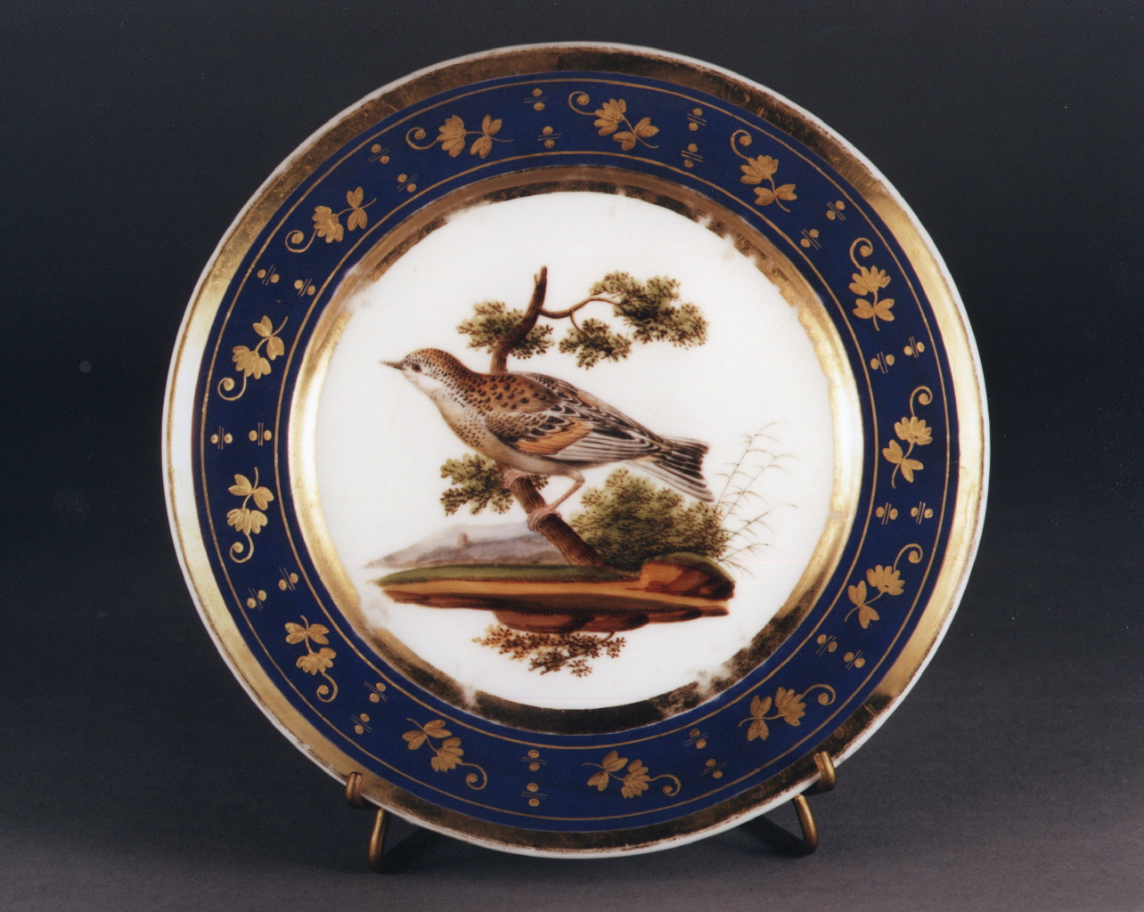 motivi decorativi floreali (piatto) - manifattura francese (sec. XIX)