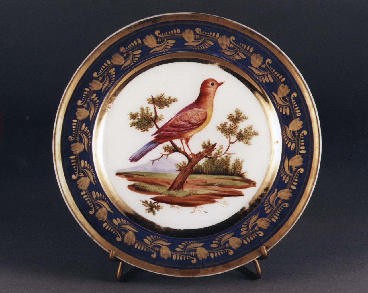 motivi decorativi floreali (piatto) - manifattura francese (sec. XIX)