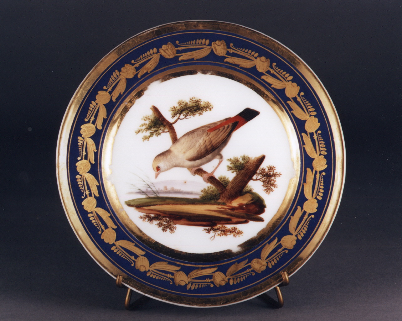 motivi decorativi floreali (piatto) - manifattura francese (sec. XIX)