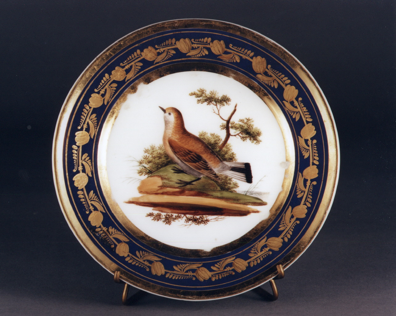 motivi decorativi floreali (piatto) - manifattura francese (sec. XIX)