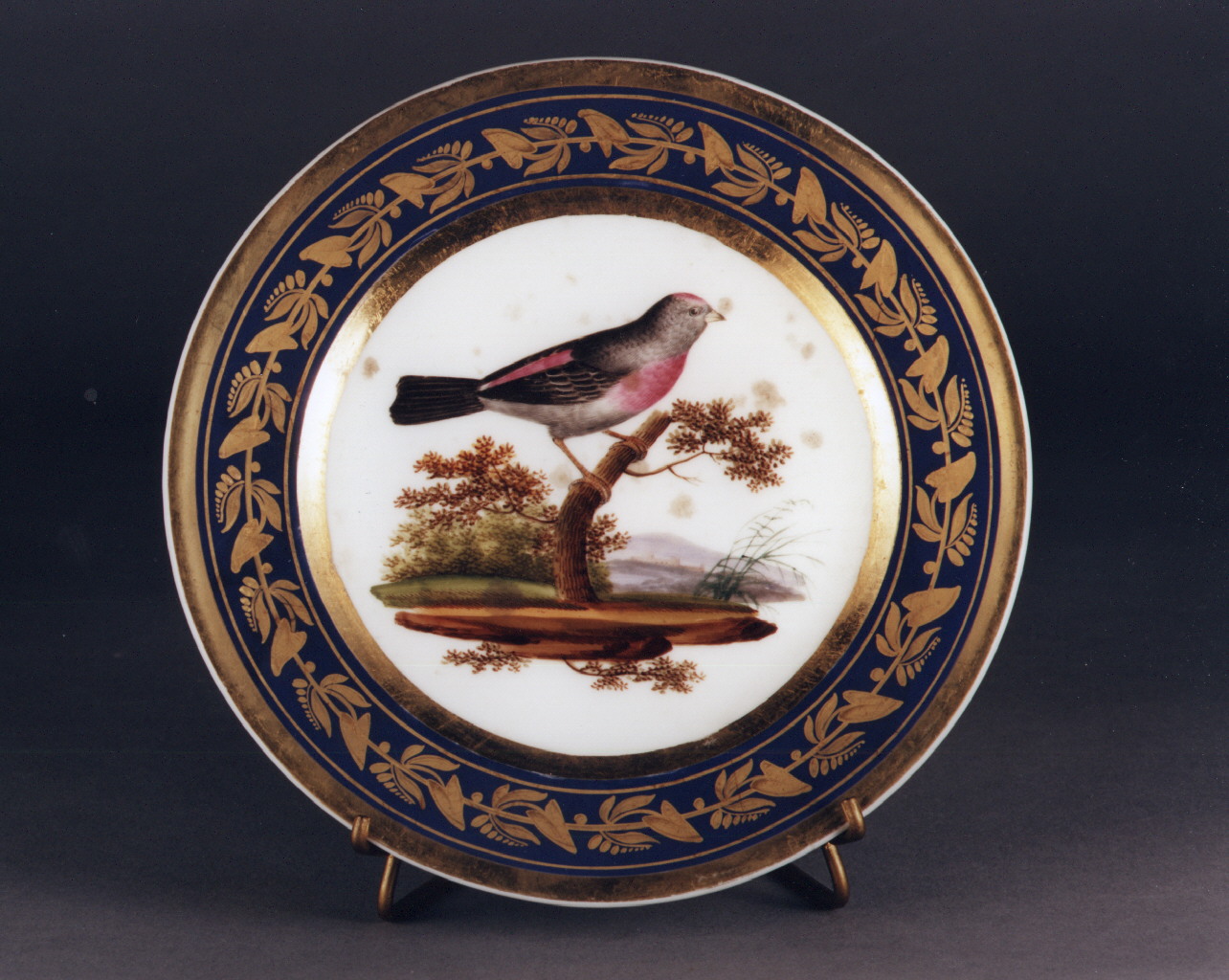 motivi decorativi floreali (piatto) - manifattura francese (sec. XIX)