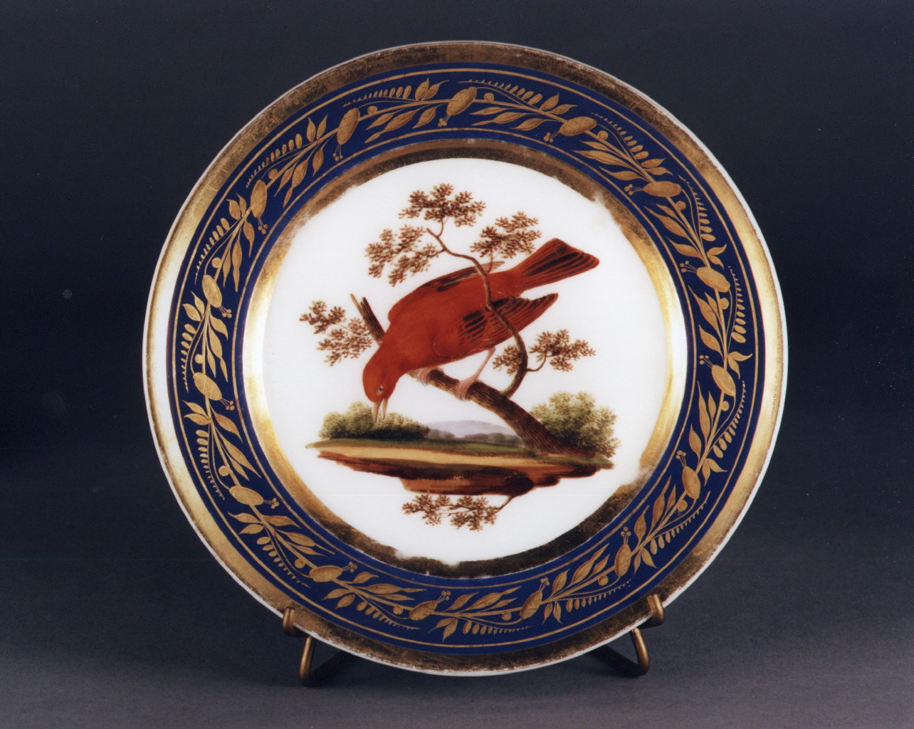 motivi decorativi floreali (piatto) - manifattura francese (sec. XIX)