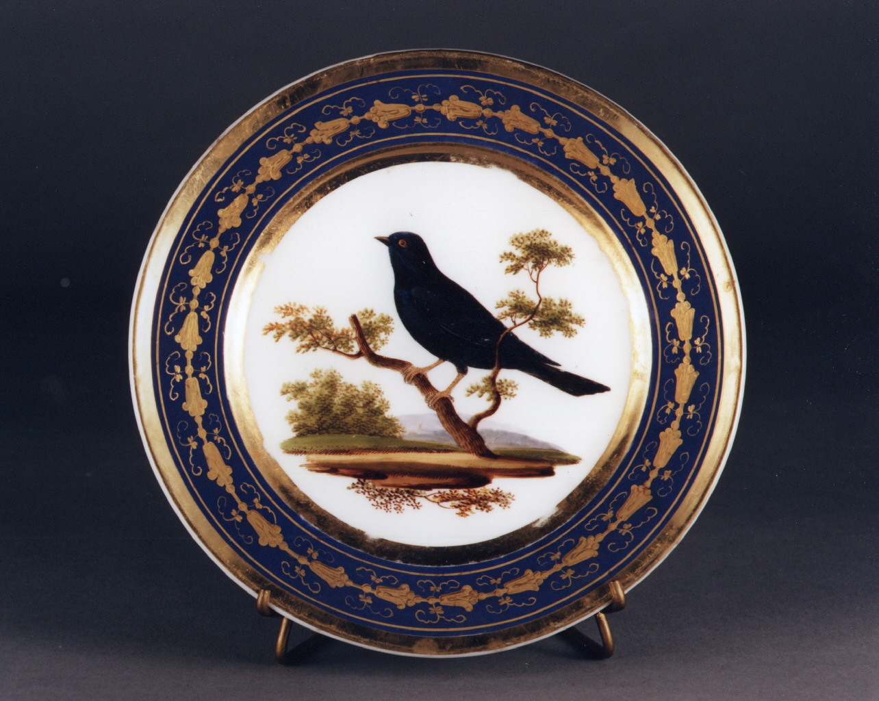 motivi decorativi floreali (piatto) - manifattura francese (sec. XIX)