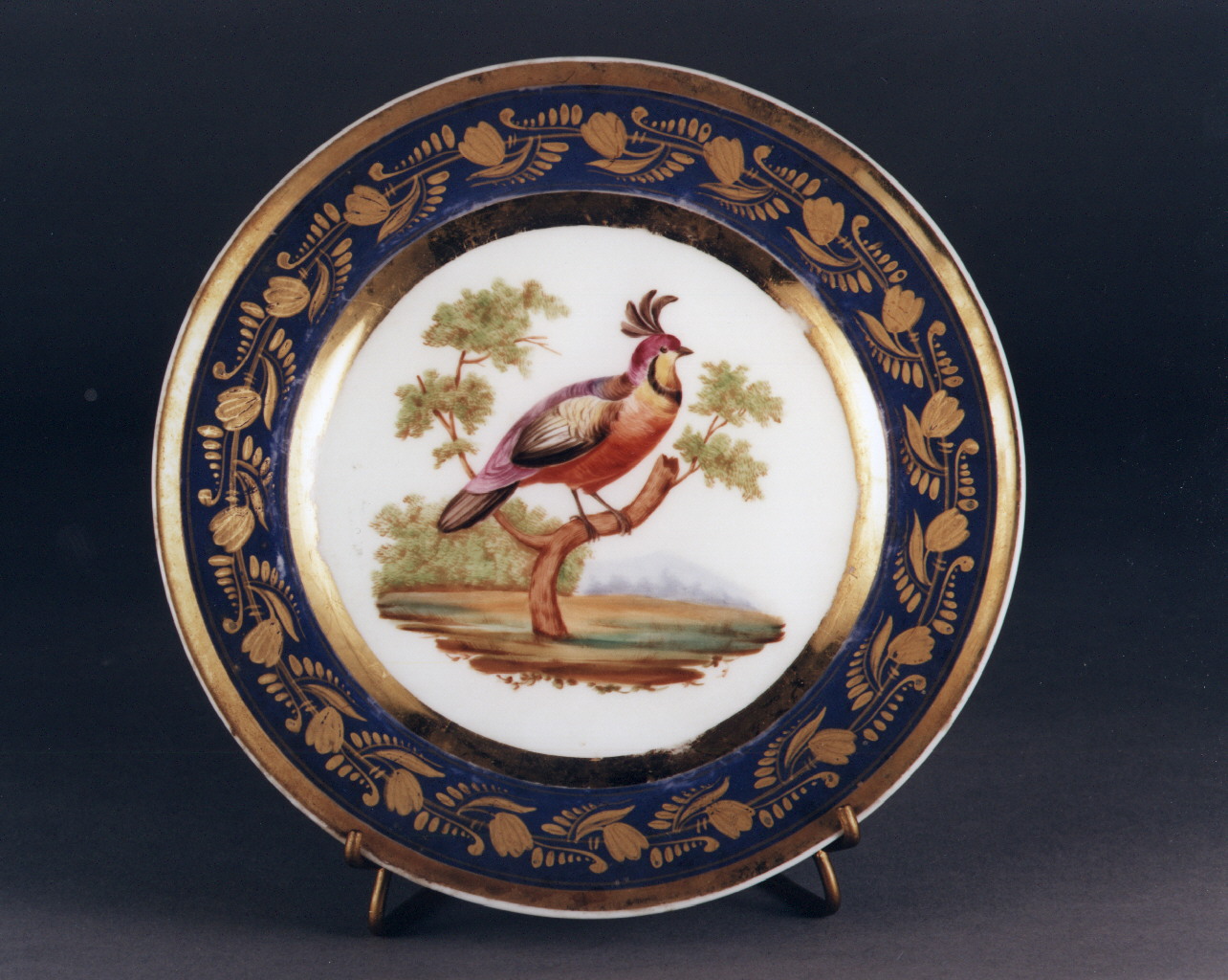 motivi decorativi floreali (piatto) - manifattura francese (sec. XIX)